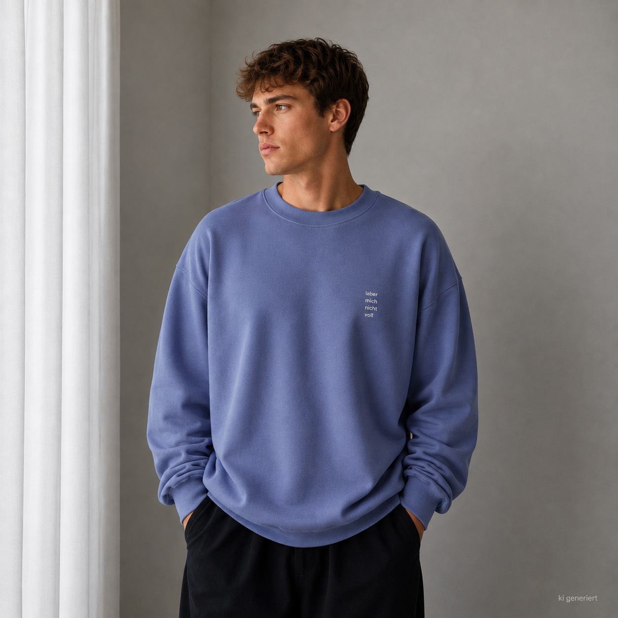 Oversized Unisex Sweater LABER MICH NICHT VOLL