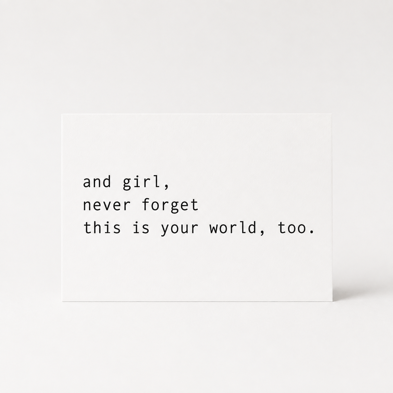 Postkarte GIRL