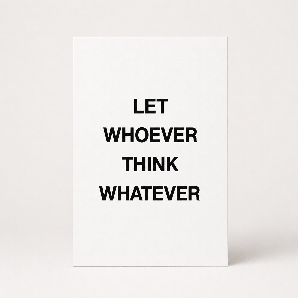 Postkarte THINK WHATEVER