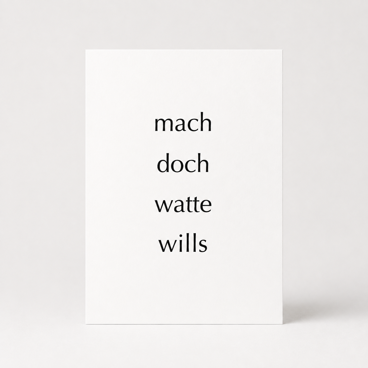 Postkarte WATTE WILLS